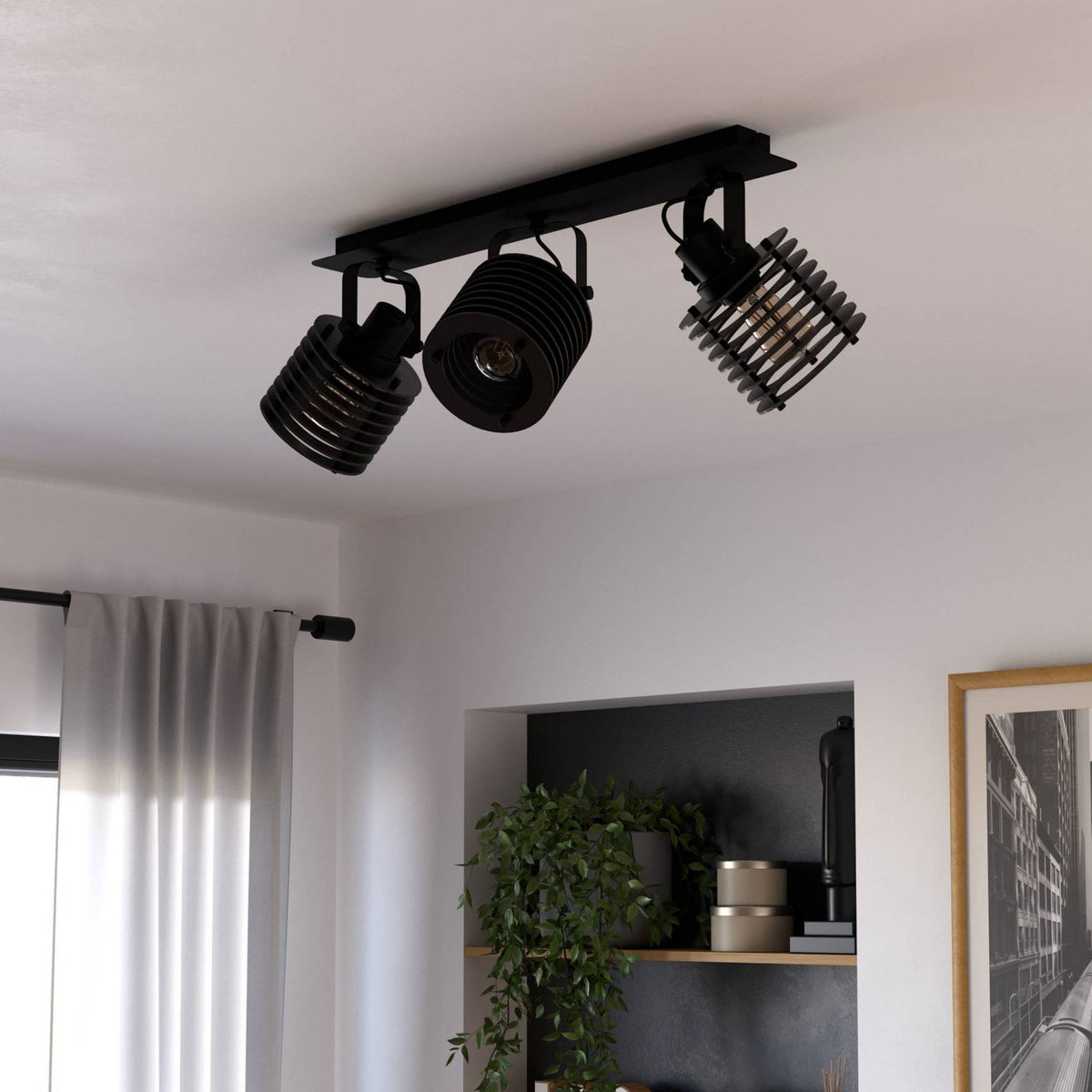 Segovia Triple Spotlight in Black