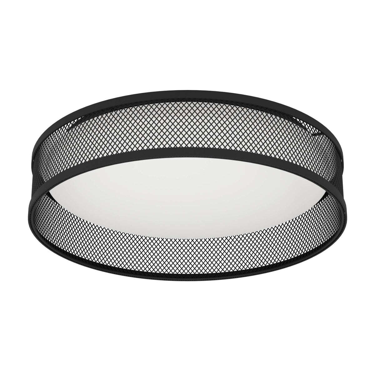 Luppineria 385mm 20w LED Ceiling Light in Black with White Diffuser