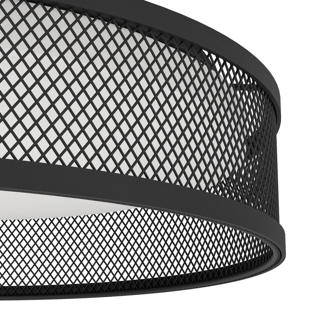 Luppineria 385mm 20w LED Ceiling Light in Black with White Diffuser