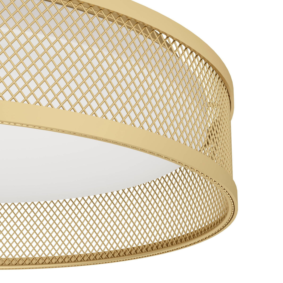 Luppineria 385mm 20w LED Ceiling Light in Matt Brass with White Diffuser