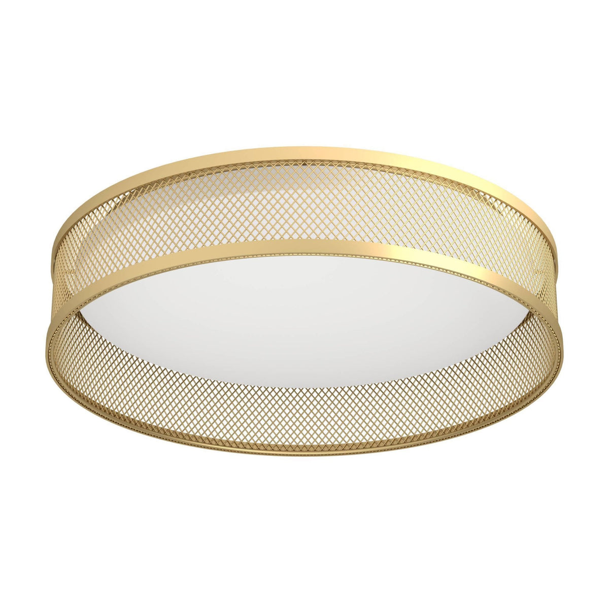 Luppineria 385mm 20w LED Ceiling Light in Matt Brass with White Diffuser