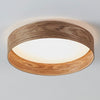 Luppineria 380mm 20w LED Ceiling Light in Oak Veneer with White Diffuser