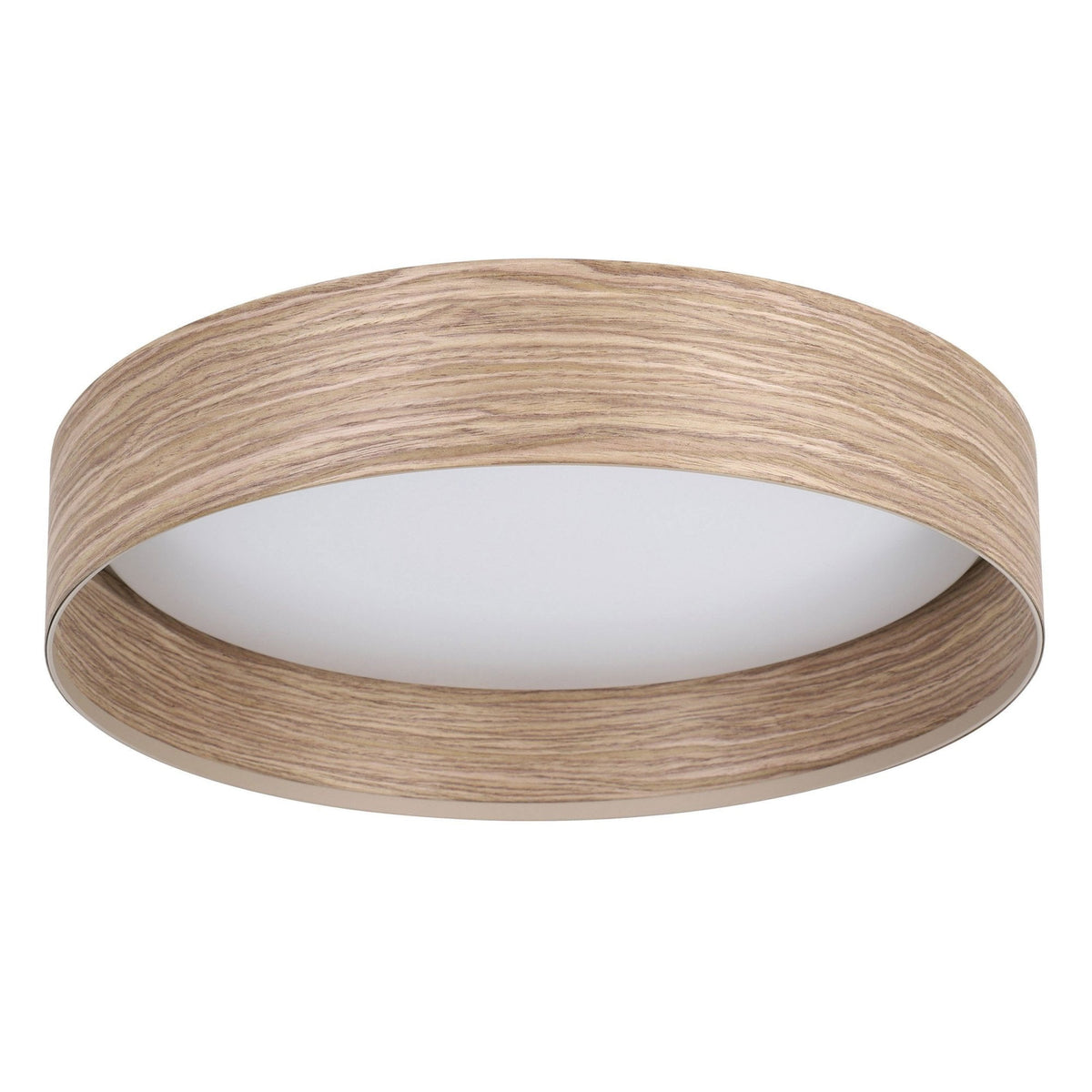Luppineria 380mm 20w LED Ceiling Light in Oak Veneer with White Diffuser