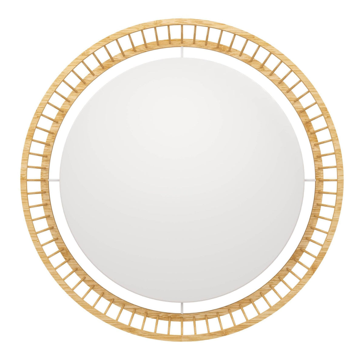 Luppineria 450mm 20w LED Ceiling Light in Slatted Bamboo with White Diffuser