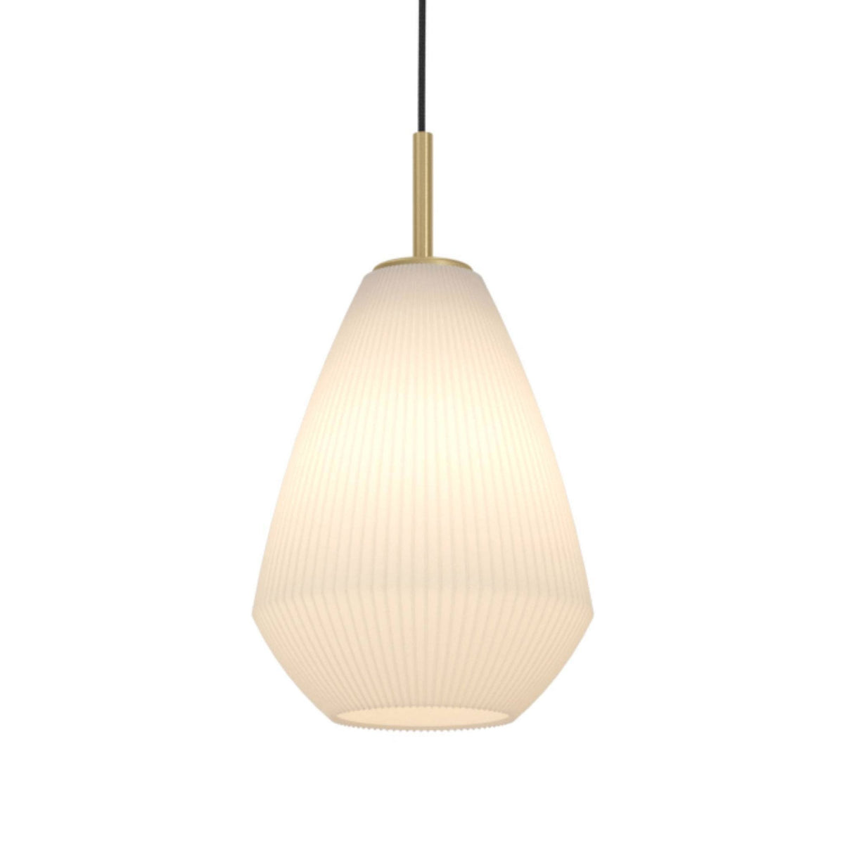 Caprarola Single Drop Pendant with Satin Sandy Coloured Glass Diffuser