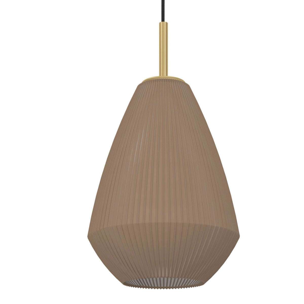 Caprarola Single Drop Pendant with Satin Sandy Coloured Glass Diffuser