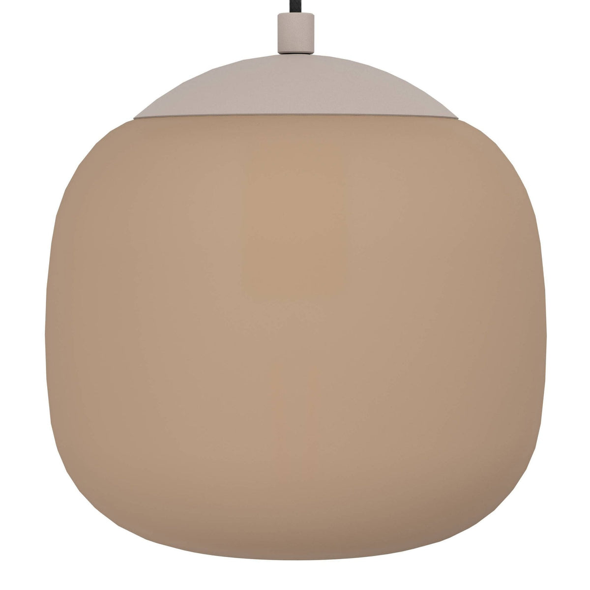 Cominio Single Drop Pendant in Taupe and Sandy Coloured Glass Diffuser