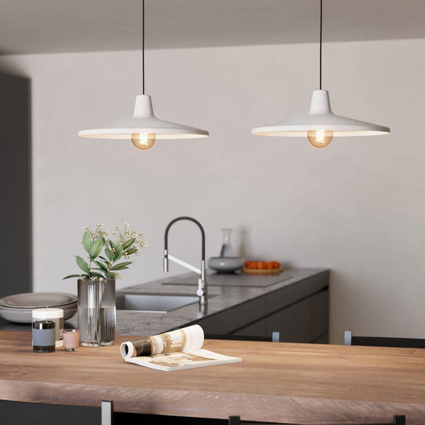 Miniere Twin Drop Linear Pendant in Grey