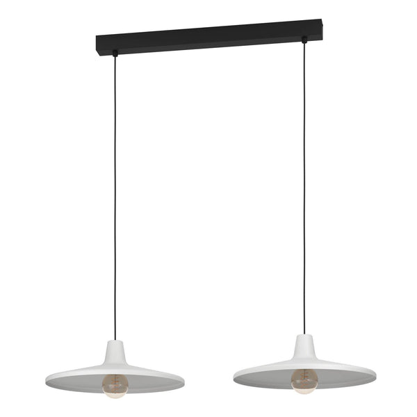 Miniere Twin Drop Linear Pendant in Grey