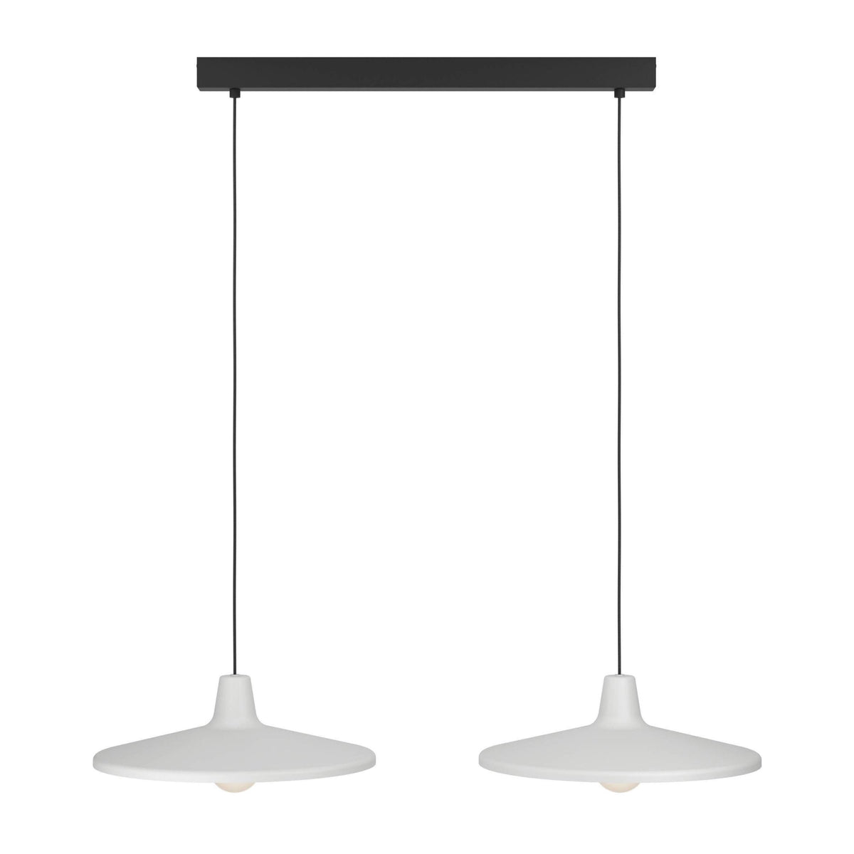 Miniere Twin Drop Linear Pendant in Grey