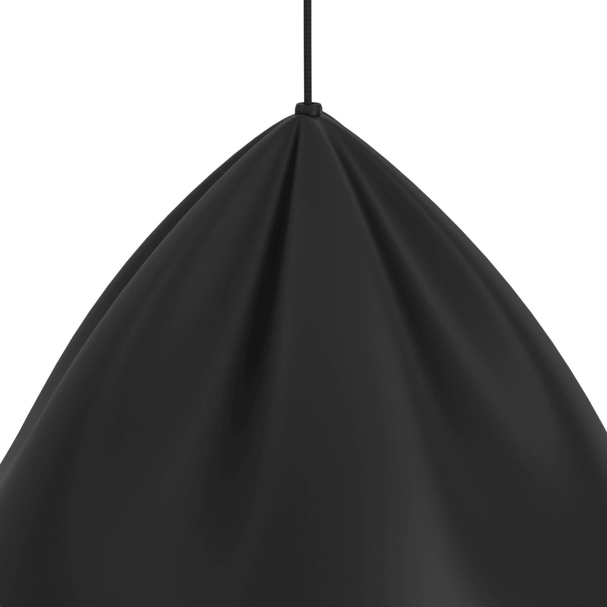 Podere Single Drop Pendant with a Black Steel Shade