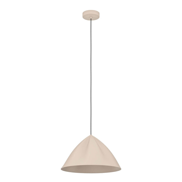 Podere Single Drop Pendant with a Sandy Steel Shade