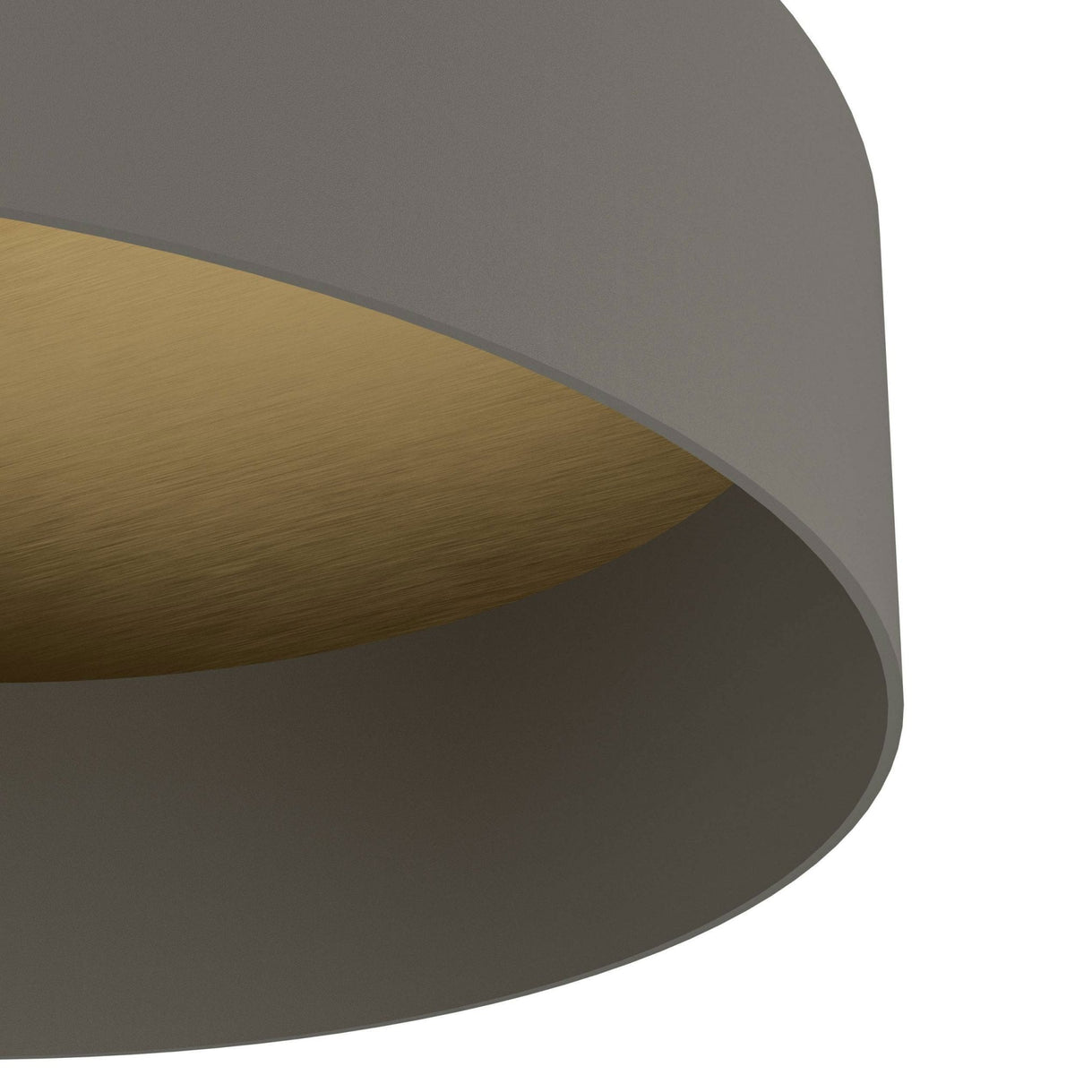 Duaia Ceiling Light in Grey with Reversible Plate either Wood Look or Brushed Brass