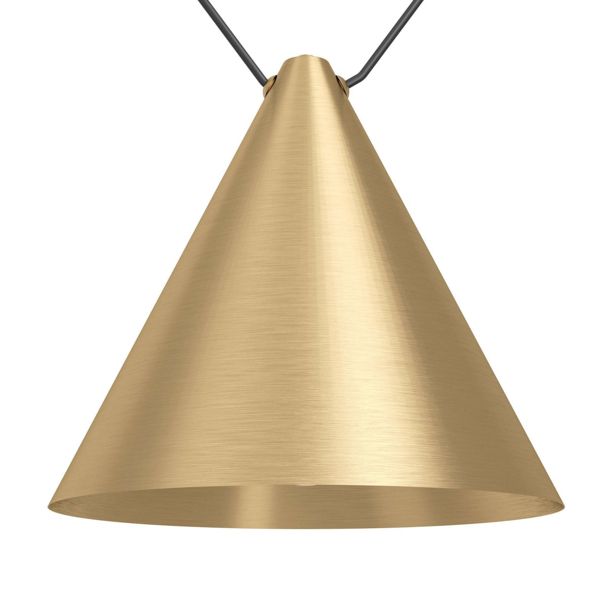 Narices Twin Drop Flexible Linear Pendant with Brushed Brass Shades
