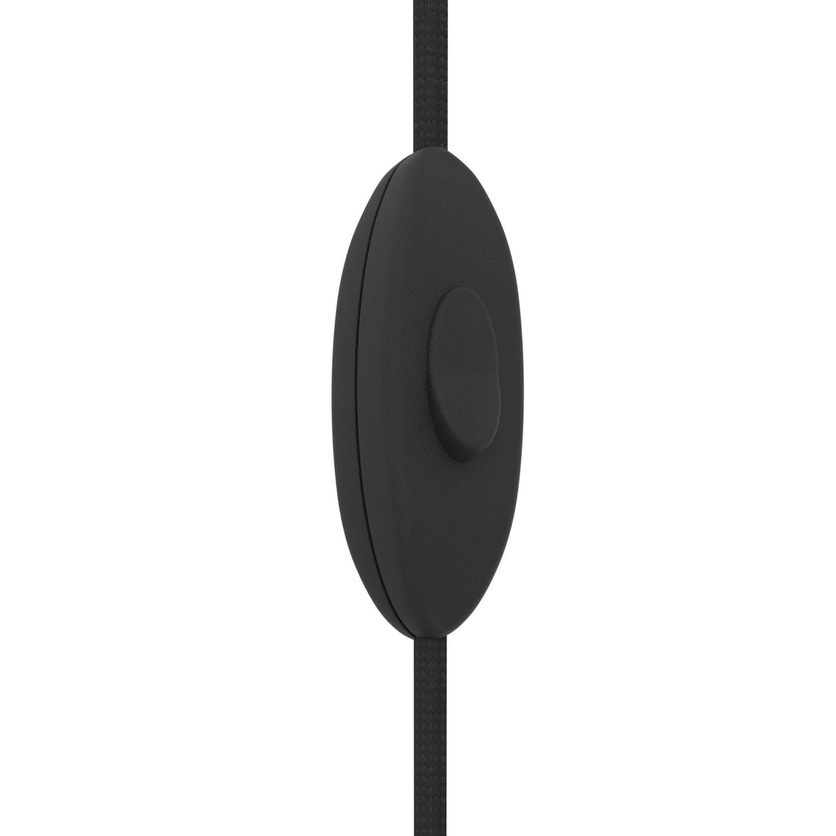 Rondo 3 Plug In Pendant in Black with Matt Opal White Glass Shade