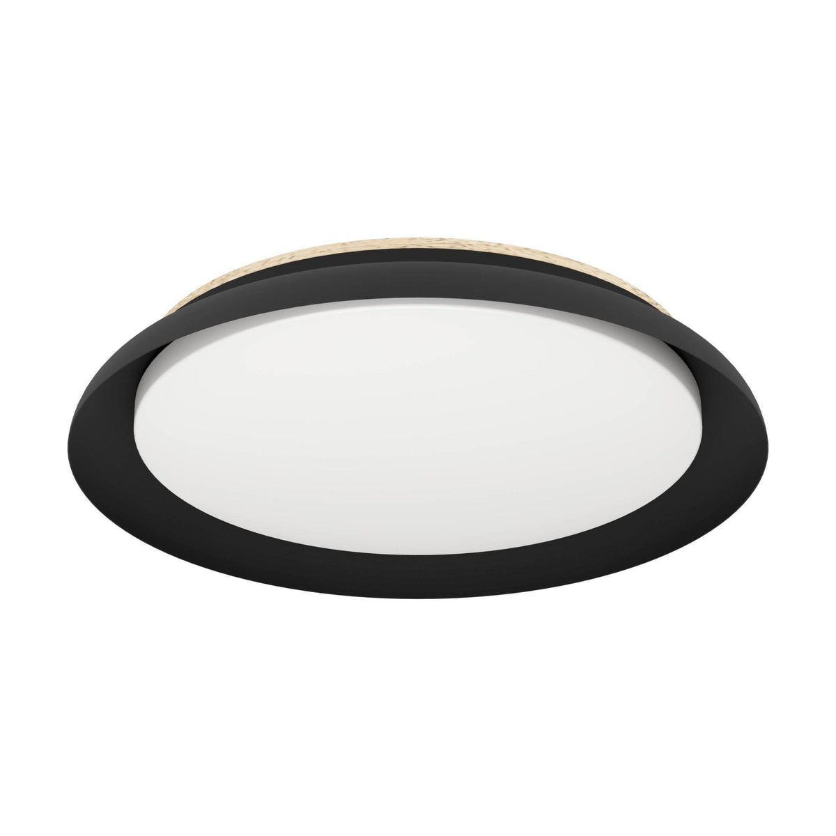 Penjamo 1 465mm 20w LED Ceiling Light in Black with White Diffuser