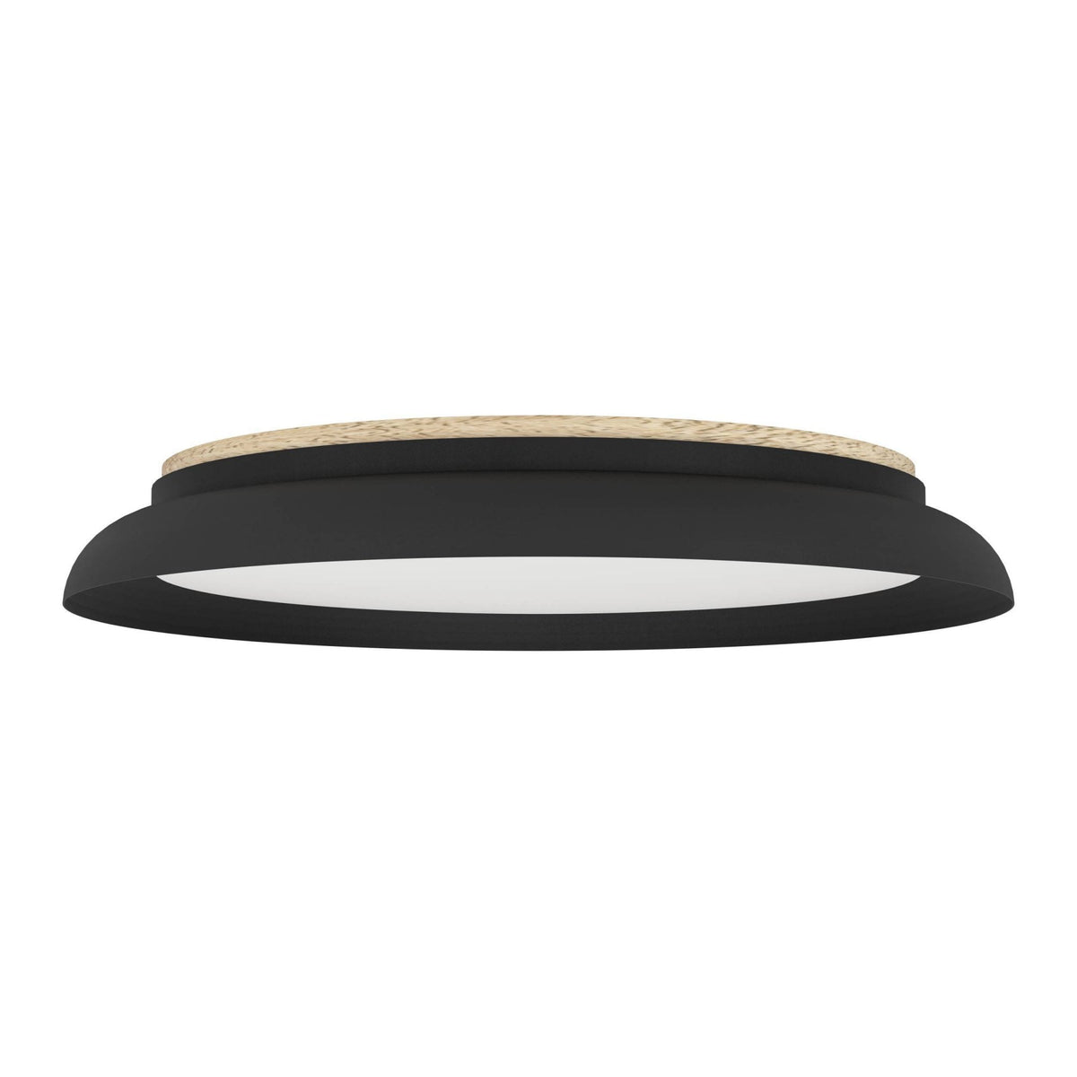 Penjamo 1 465mm 20w LED Ceiling Light in Black with White Diffuser