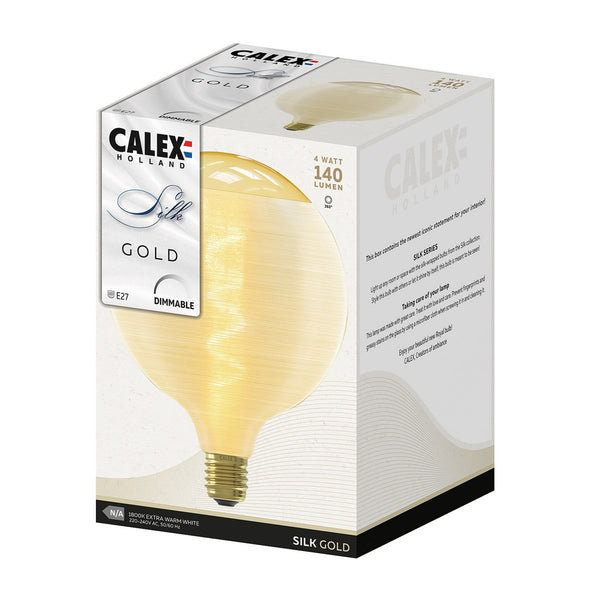 E27 Silk Dimmable Spiral Filament Gold 125mm LED Globe 4W 1800K 140lm
