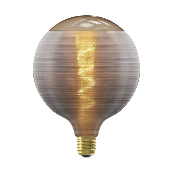 E27 Silk Dimmable Spiral Filament Grey 125mm LED Globe 4W 1800K 800lm