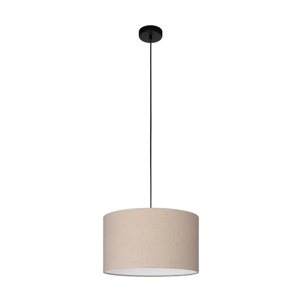 Feniglia Single Drop Pendant with Natural Fabric Linen Shade