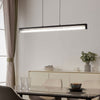 Cardito 1 LED Bar Pendant in Black with Clear Glass Crystal Design