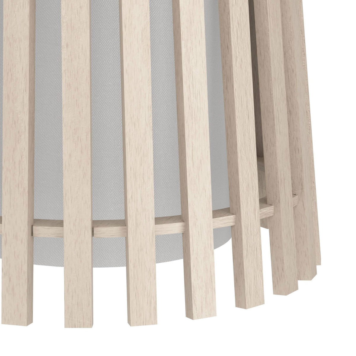 Fattoria Floor Lamp with Wooden Slats and Inner Fabric Diffuser