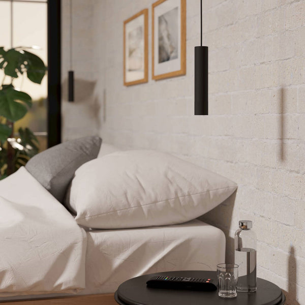 Almudaina Single Drop LED Pendant in Black