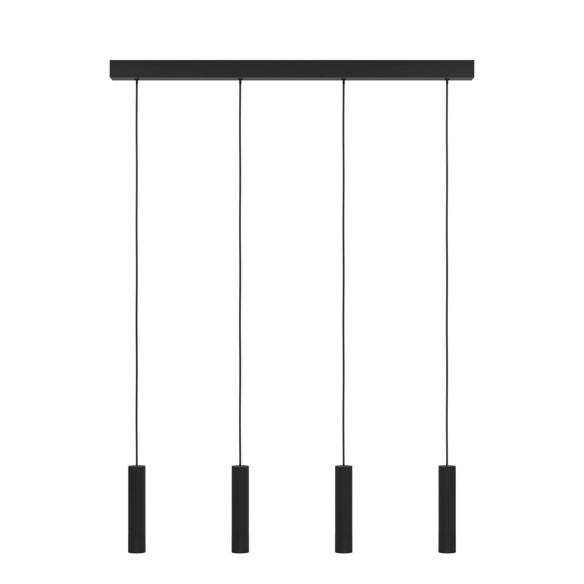 Almudaina Four Drop Linear LED Pendant in Black