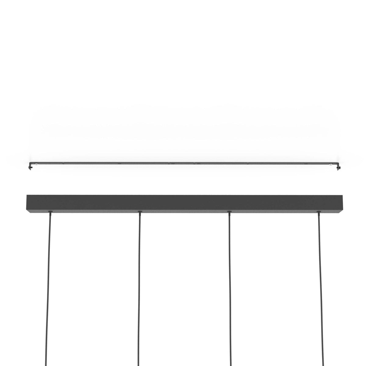 Almudaina Four Drop Linear LED Pendant in Black