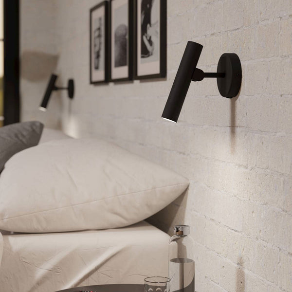 Almudaina Switched LED Wall Light in Black