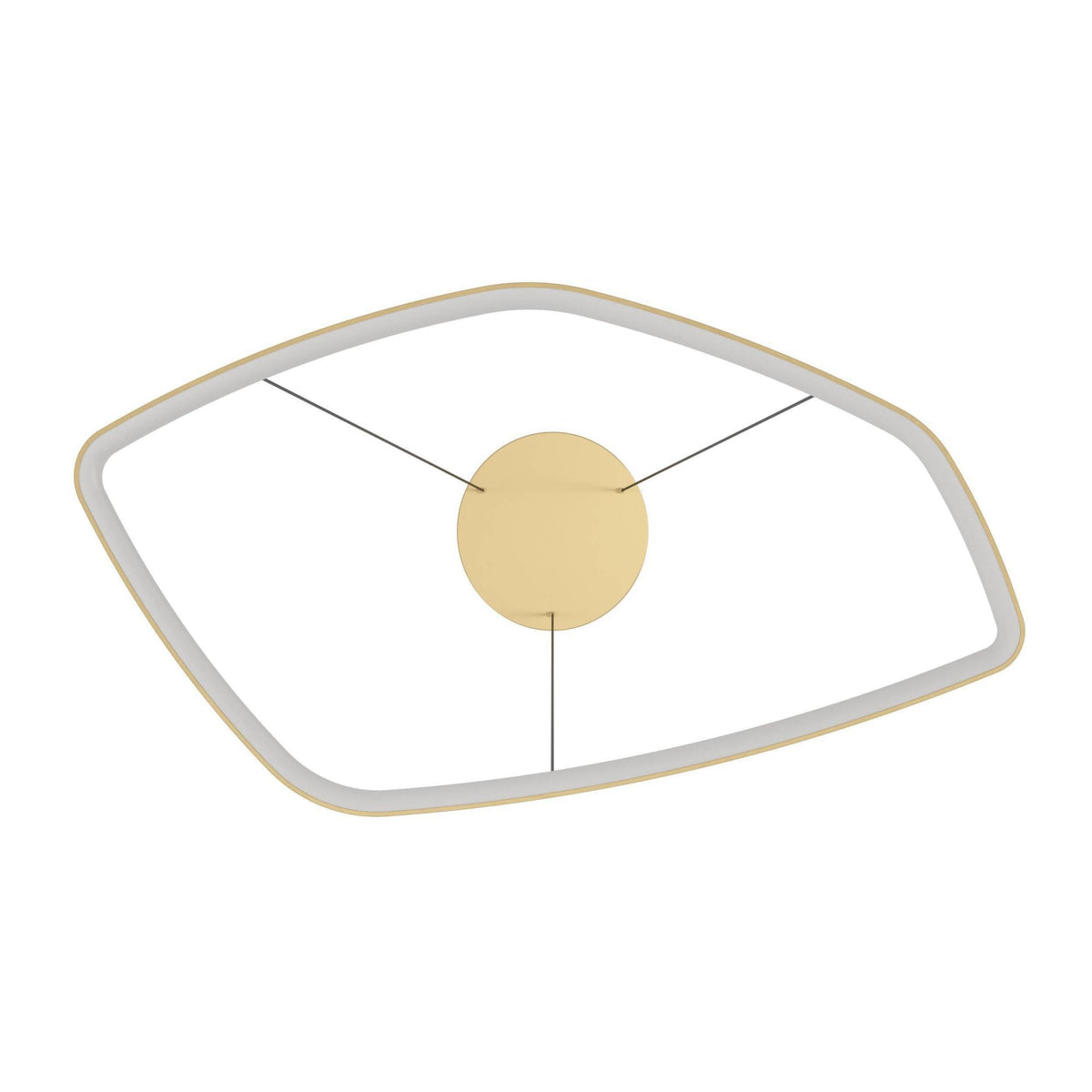 Vallerosa Dimmable LED Pendant in Brushed Brass with White Diffuser