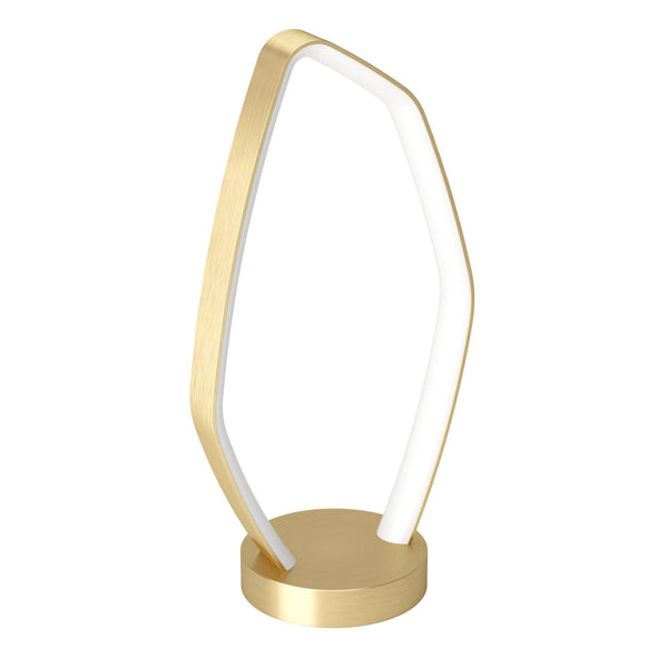 Vallerosa LED Table Lamp in Brushed Brass with White Diffuser