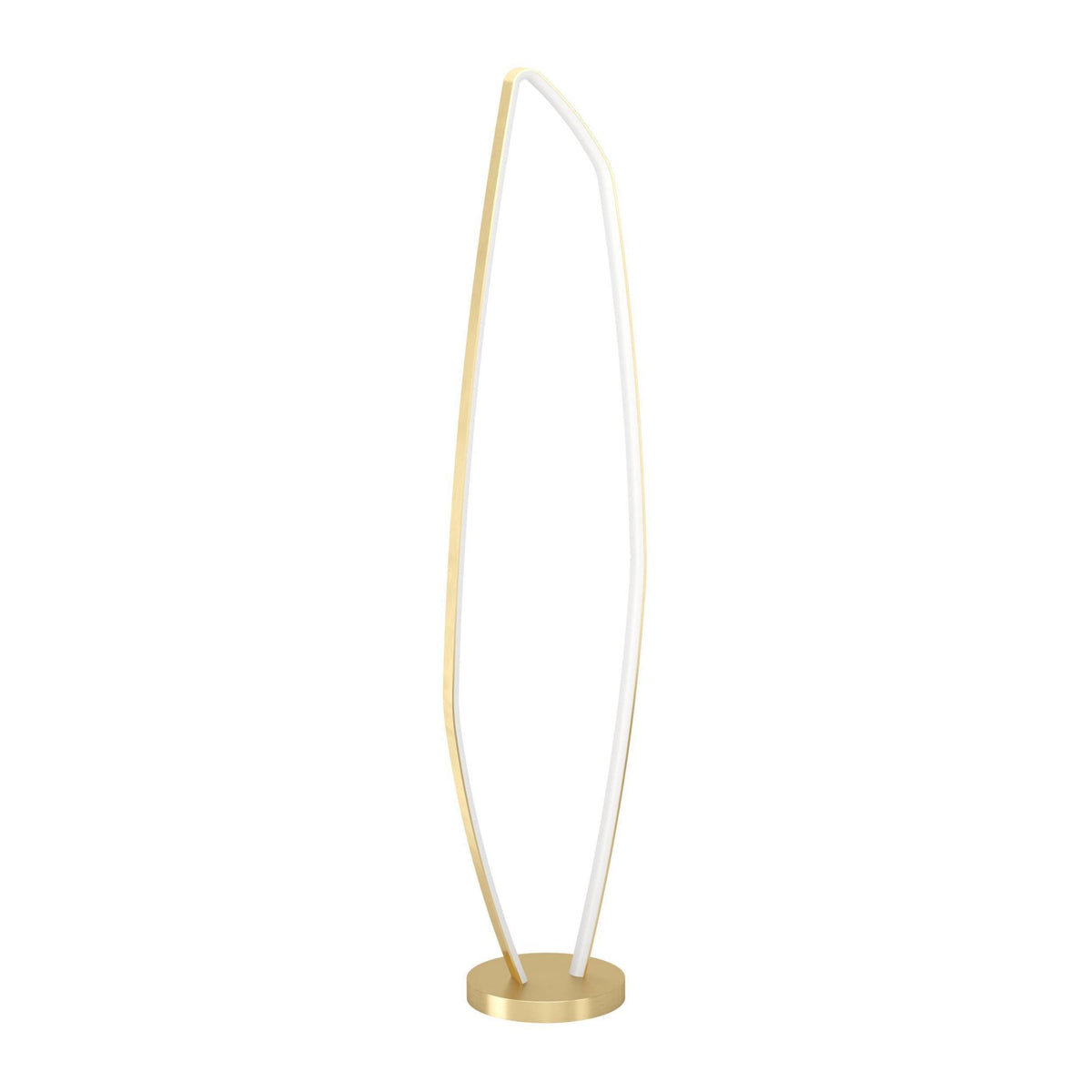 Vallerosa LED Floor Lamp in Brushed Brass with White Diffuser