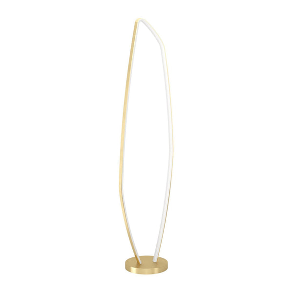 Vallerosa LED Floor Lamp in Brushed Brass with White Diffuser