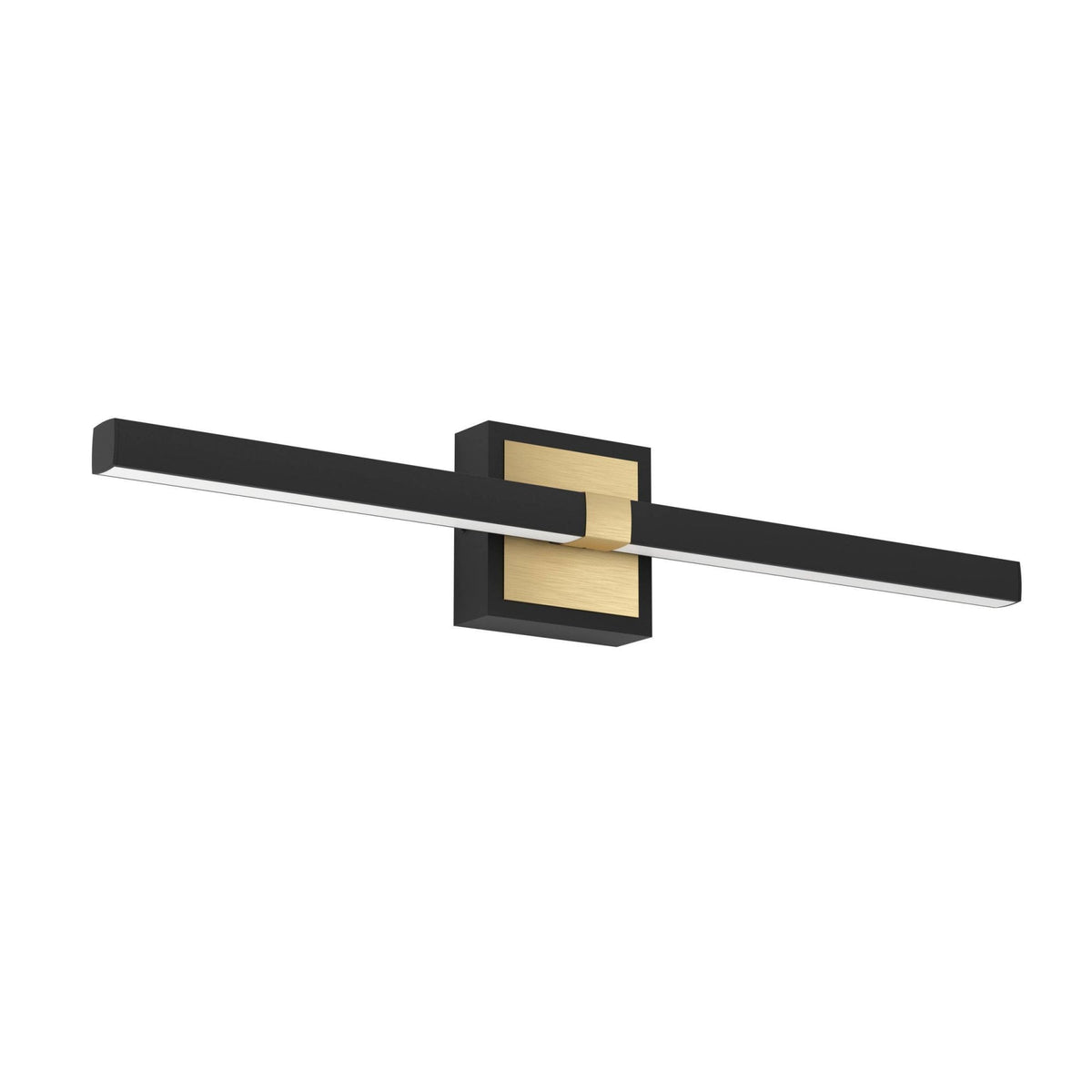 Peguera 600mm IP44 LED Bathroom Wall Light in Black & Brushed Brass