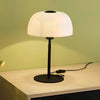 Solo 2 Table Lamp in Black with Etched White Glass Shade