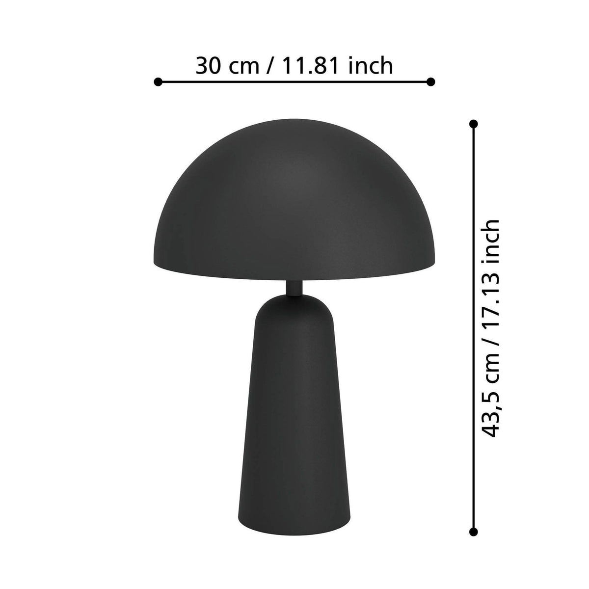 Aranzola Table Lamp in a Black Finish