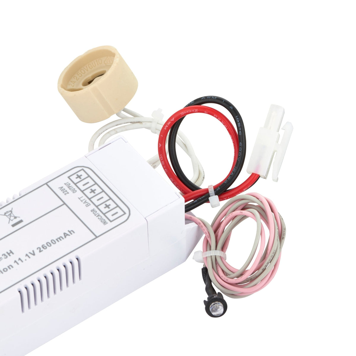 The emergency light's wiring.
