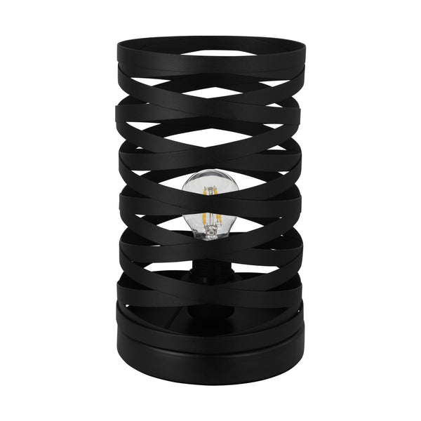 Cremella Spiral Style Black Table Lamp