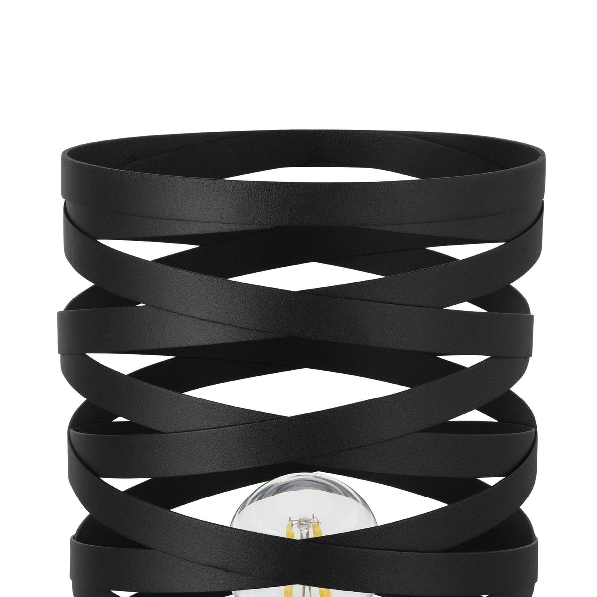 Cremella Spiral Style Black Table Lamp