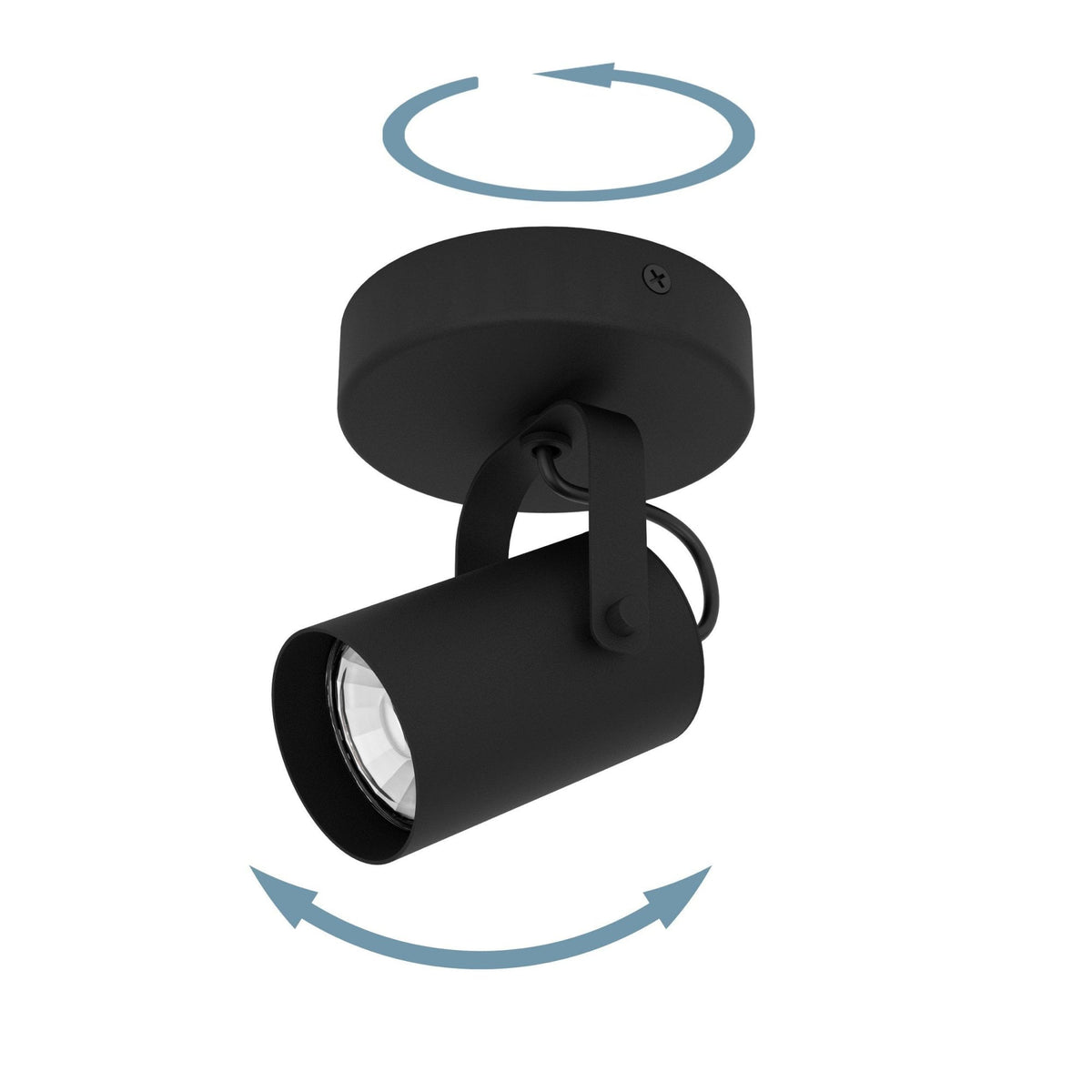 Sorego Single Lamp Adjustable Spotlight in Black