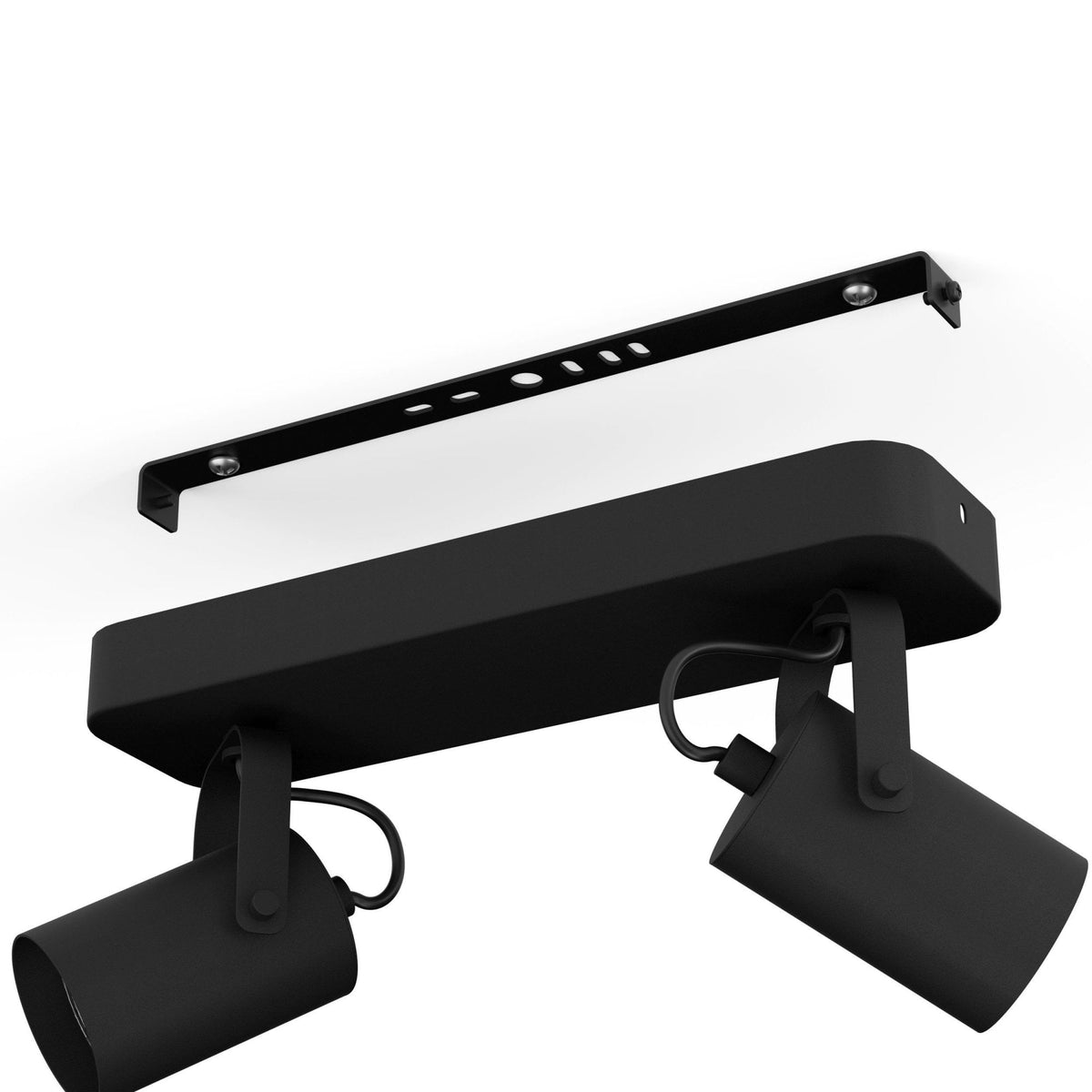 Sorego Twin Lamp Adjustable Spotlight in Black