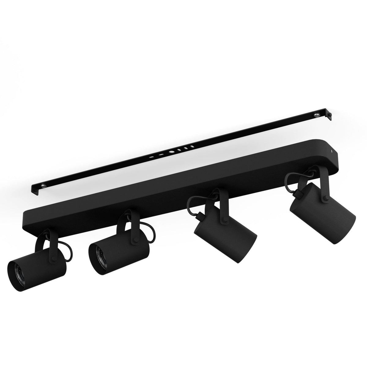 Sorego Four Lamp Adjustable Spotlight in Black