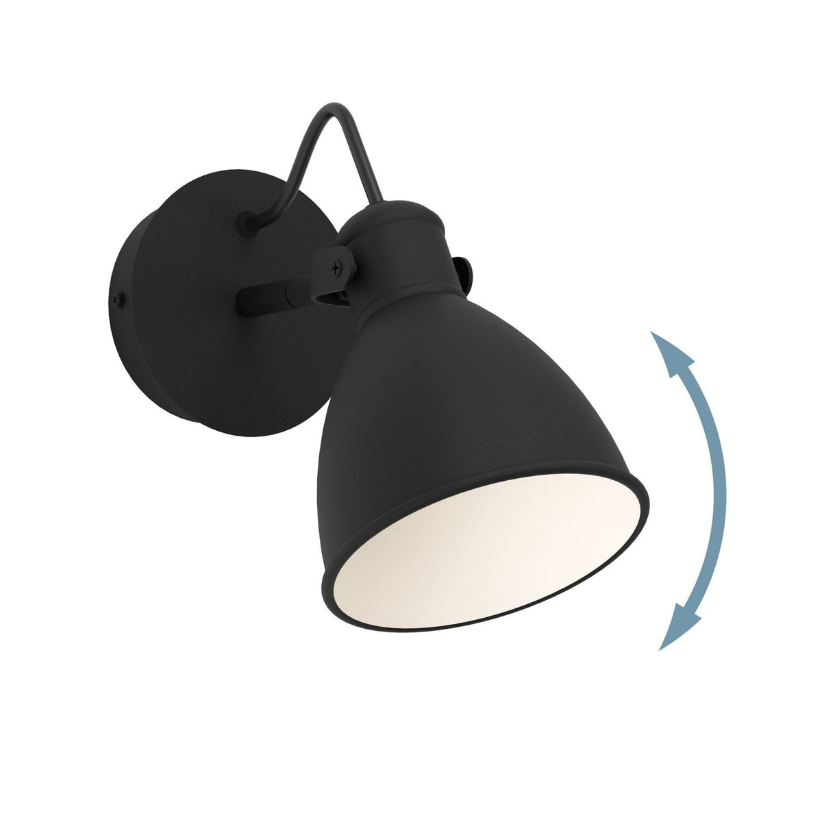San Peri 1 IP44 Adjustable Bathroom Spotlight in Black