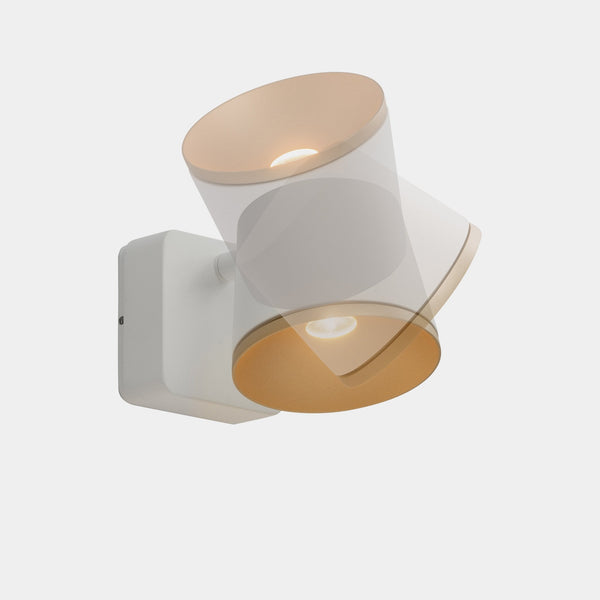 Drone Adjustable White and Gold LED 8.6w 350 Lumen Spotlight