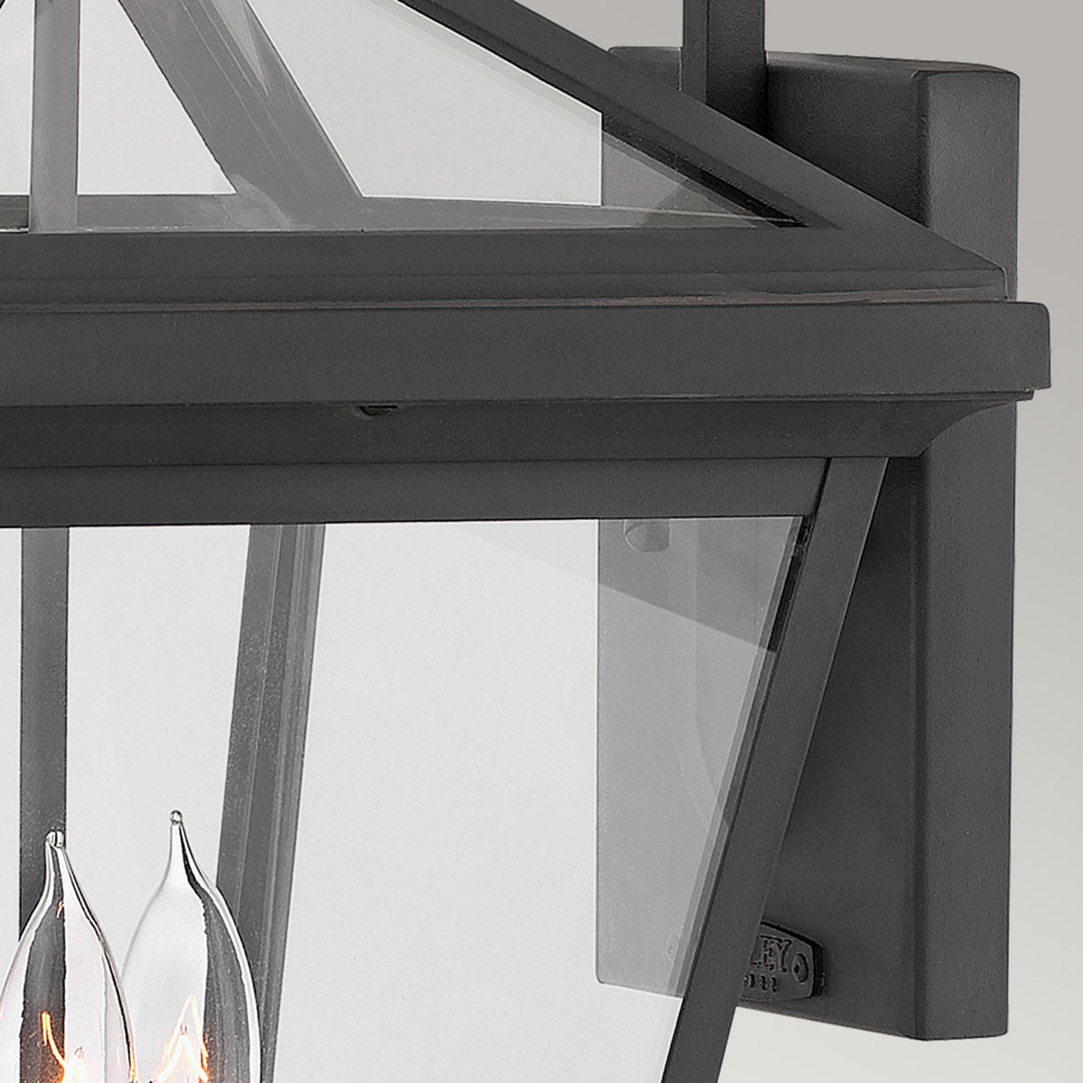 Alford Place IP44 Three Lamp Large Wall Lantern in Museum Black