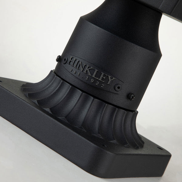 Alford Place IP44 Two Lamp Pedestal Lantern in Museum Black