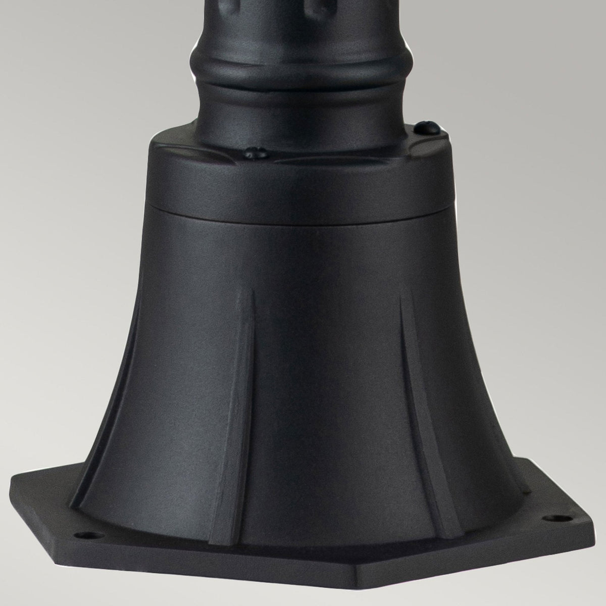 Alford Place IP44 Two Lamp Pillar Lantern in Museum Black