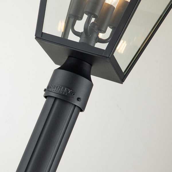 Alford Place IP44 Four Light Lamp Post in Museum Black