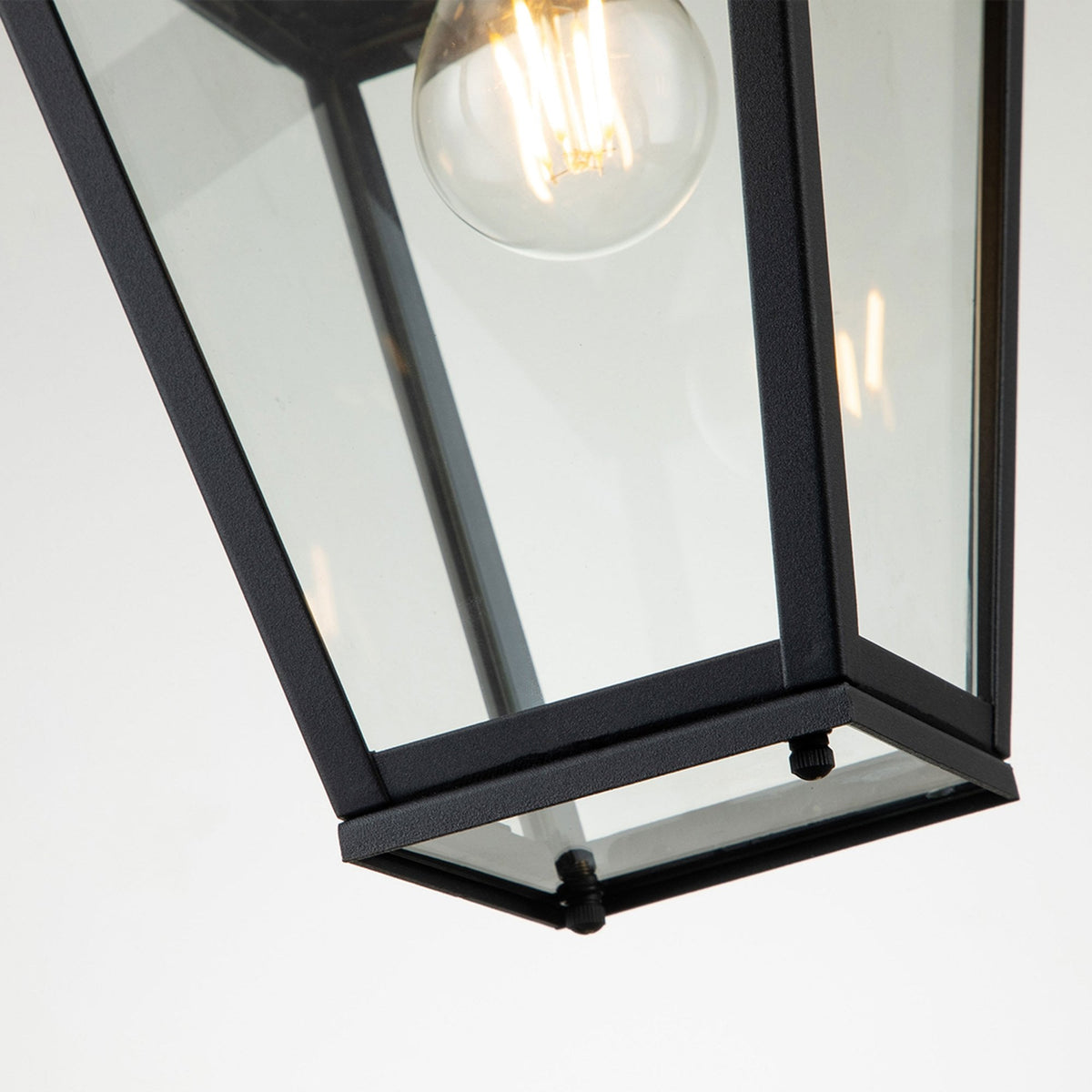 Alford Place Small IP44 Single Lamp Outdoor Pendant in Museum Black